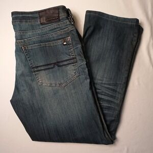 Mens Buffalo David Bitton Jeans Size 30 Evan Super Slim Medium Wash Buttonfly